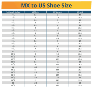 Mexican Shoe Size