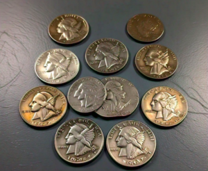 Ten US quarters